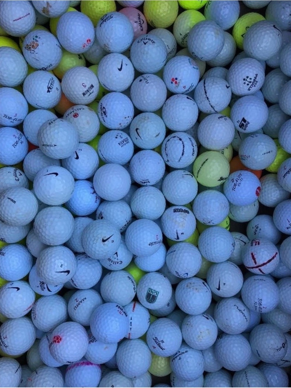 Mixed Brand 50 Golf Balls - Assorted Home Games Pack